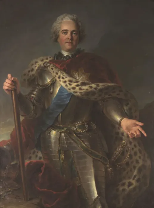 Framed Print : Portrait of Maurice de Saxe (1696-1750), Marshal of France, ca 1735-1739. Creator: Coypel Framed Print : Portrait of Maurice de Saxe (1696-1750), Marshal of France, ca 1735-1739. Creator: Coypel
