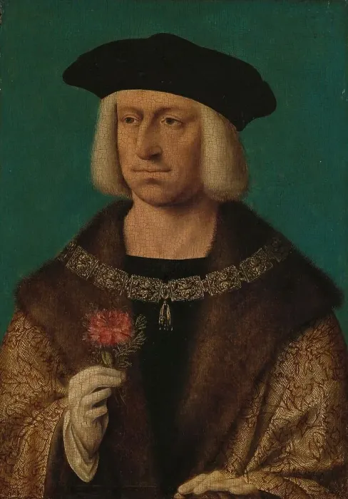 Framed Print : Portrait of Maximilian I (1459-1519), c.1530. Creator: Workshop of Joos van Cleve Framed Print : Portrait of Maximilian I (1459-1519), c.1530. Creator: Workshop of Joos van Cleve