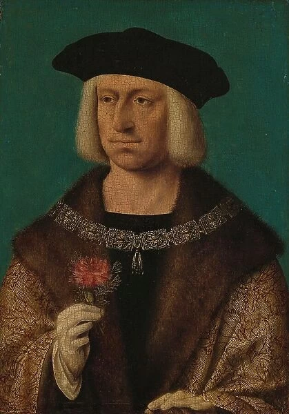 Portrait of Maximilian I (1459-1519), c.1530. Creator: Workshop of Joos van Cleve