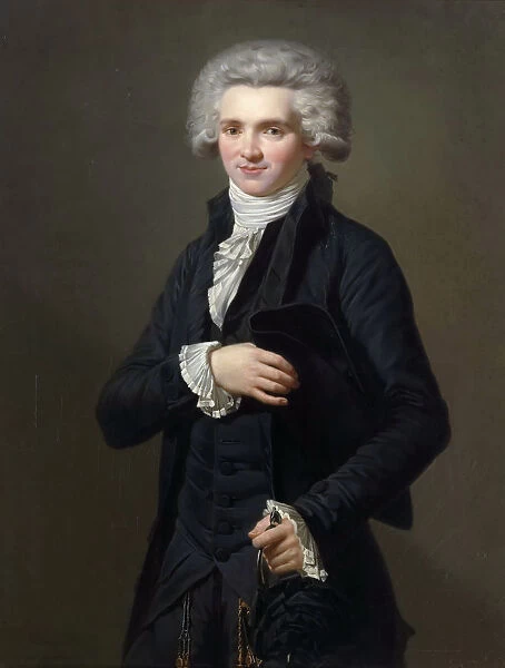 Portrait of Maximilien de Robespierre (1758-1794). Artist: Vigneron, Pierre Roch (1789-1872)