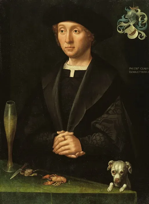 Framed Print : Portrait of a Member of the Alardes Family, early 16th century. Creator: Jacob Claesz van Utrecht Framed Print : Portrait of a Member of the Alardes Family, early 16th century. Creator: Jacob Claesz van Utrecht