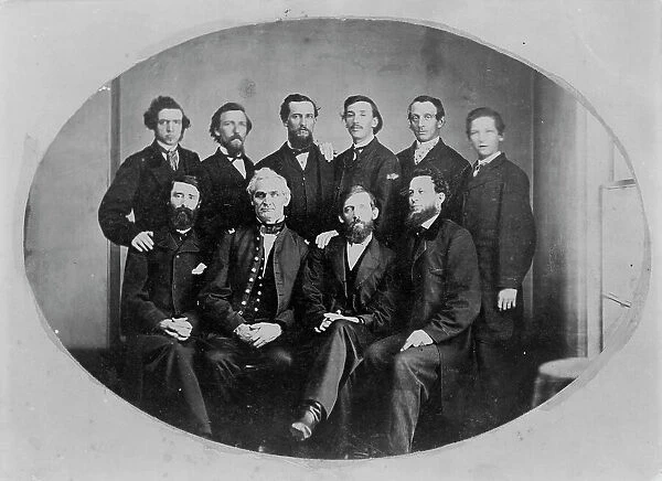 Portrait of ten men including Anderson Doniphan Johnston... between 1860 and 1880 Creator: Frances Benjamin Johnston
