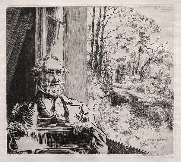 Portrait of Meyer Heine, 1860s. Creator: Felix Bracquemond (French, 1833-1914); A