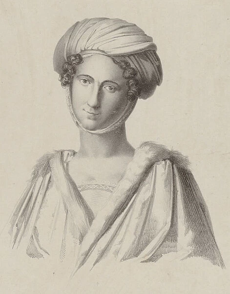 Portrait of the mezzo-soprano Isabella Colbran (1785-1845), 1824