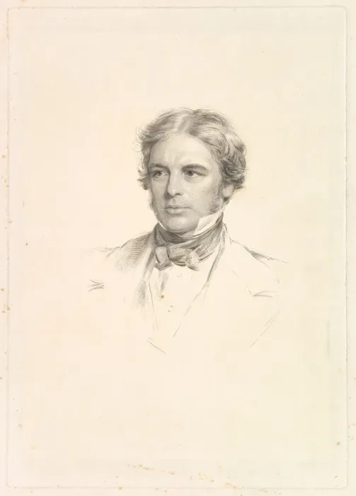 Framed Print : Portrait of Michael Faraday, 1852. Creator: William Holl Framed Print : Portrait of Michael Faraday, 1852. Creator: William Holl