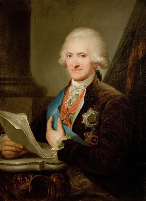 Framed Print : Portrait of Michal Wandalin Mniszech, end of 18th century. Creator: Marcello Bacciarelli Framed Print : Portrait of Michal Wandalin Mniszech, end of 18th century. Creator: Marcello Bacciarelli