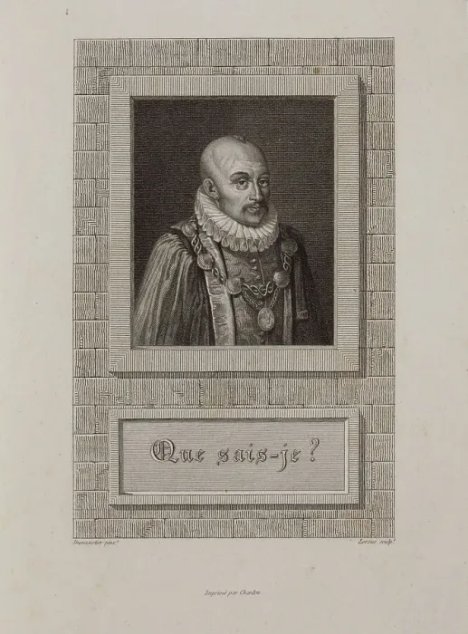Framed Print : Portrait of Michel de Montaigne (1533-1592), 1800s Framed Print : Portrait of Michel de Montaigne (1533-1592), 1800s