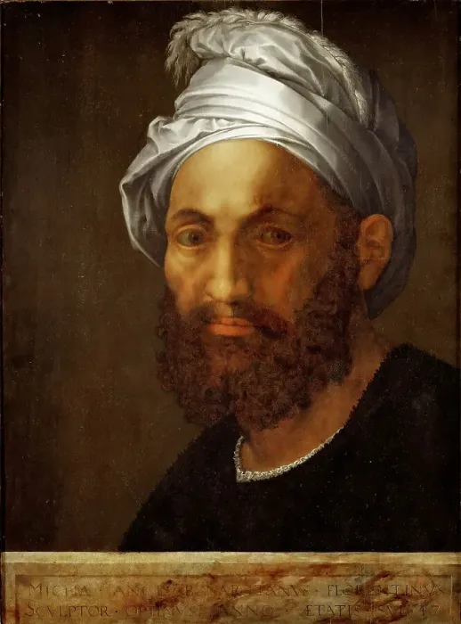 Framed Print : Portrait of Michelangelo Buonarroti, ca 1522. Creator: Bandinelli, Baccio (1493-1560) Framed Print : Portrait of Michelangelo Buonarroti, ca 1522. Creator: Bandinelli, Baccio (1493-1560)