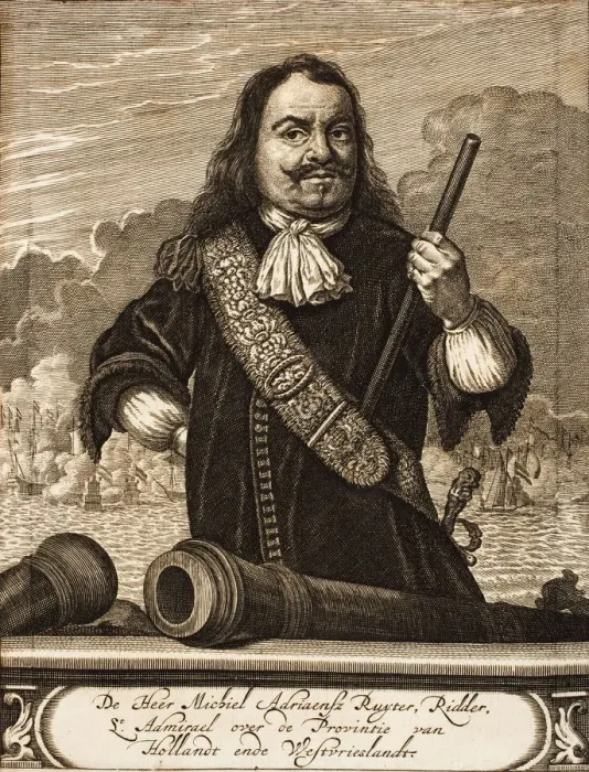 Framed Print : Portrait of Michiel de Ruyter (1607-1676) (From: Schauplatz des Krieges), 1675. Creator: Anonymous Framed Print : Portrait of Michiel de Ruyter (1607-1676) (From: Schauplatz des Krieges), 1675. Creator: Anonymous