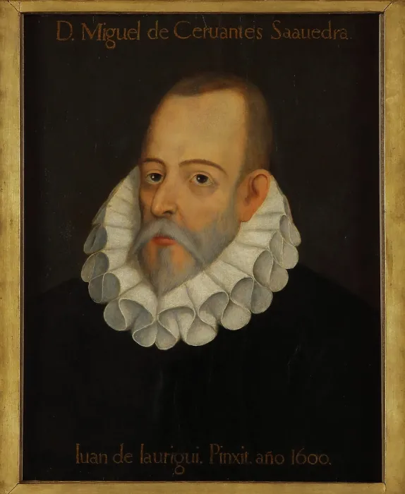 Framed Print : Portrait of Miguel de Cervantes Saavedra (1547-1615), 1600. Creator: Anonymous Framed Print : Portrait of Miguel de Cervantes Saavedra (1547-1615), 1600. Creator: Anonymous