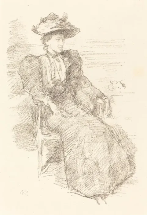 Framed Print : A Portrait: Mildred Howells, 1894 / 1896. Creator: James Abbott McNeill Whistler Framed Print : A Portrait: Mildred Howells, 1894 / 1896. Creator: James Abbott McNeill Whistler