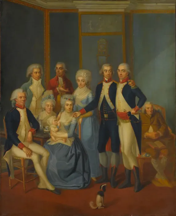 Framed Print : Portrait of a Military Family, ca. 1789-90. Creator: early 19th century painter Framed Print : Portrait of a Military Family, ca. 1789-90. Creator: early 19th century painter