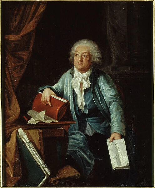 Portrait de Mirabeau (1749-1791) dans son cabinet de travail, 1791. Creator: Laurent Dabos