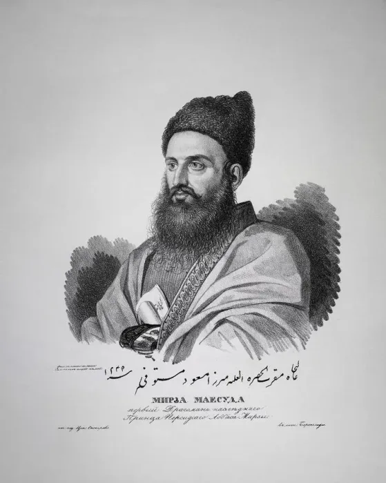 Framed Print : Portrait of Mirza Mas ud Khan Ansari (1781-1843) Framed Print : Portrait of Mirza Mas ud Khan Ansari (1781-1843)