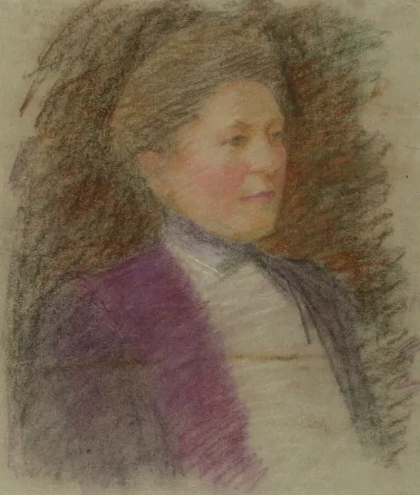 Framed Print : Portrait of Miss Anna Wiik, Study, 1917. Creator: Maria Wiik Framed Print : Portrait of Miss Anna Wiik, Study, 1917. Creator: Maria Wiik