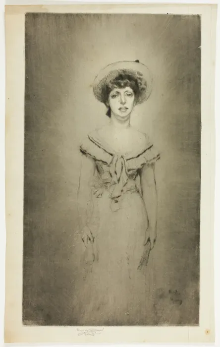 Framed Print : Portrait of Miss Hetty Pettigrew, 1908. Creator: Theodore Roussel Framed Print : Portrait of Miss Hetty Pettigrew, 1908. Creator: Theodore Roussel
