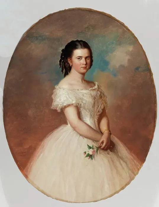 Framed Print : Portrait of Miss Maria Emilia Thunberg, 1859. Creator: Erik Johan Lofgren Framed Print : Portrait of Miss Maria Emilia Thunberg, 1859. Creator: Erik Johan Lofgren