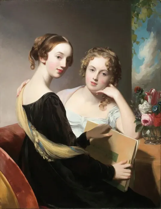 Framed Print : Portrait of the Misses Mary and Emily McEuen, 1823. Creator: Thomas Sully Framed Print : Portrait of the Misses Mary and Emily McEuen, 1823. Creator: Thomas Sully
