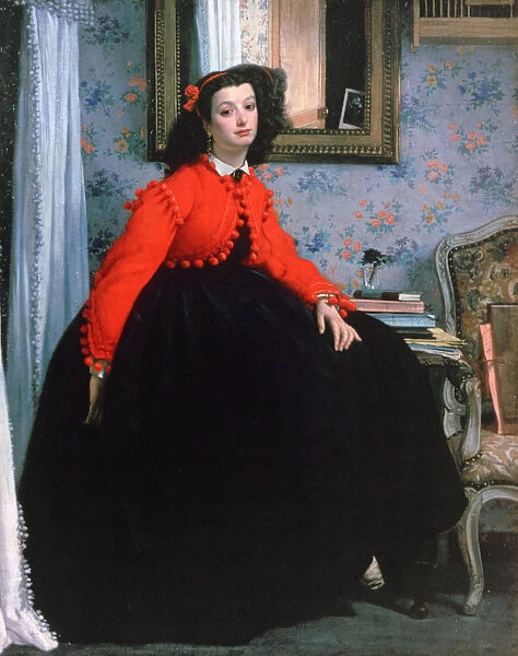 Portrait of Mlle L L, (Young Lady in a Red Jacket), 1864. Artist: James Tissot