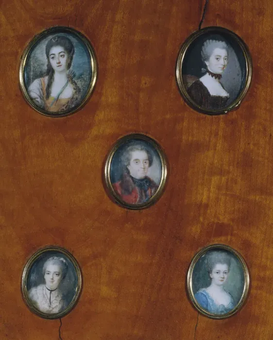 Framed Print : Portrait of Mme d'Epinay with hair in curls. Creator: Unknown Framed Print : Portrait of Mme d'Epinay with hair in curls. Creator: Unknown