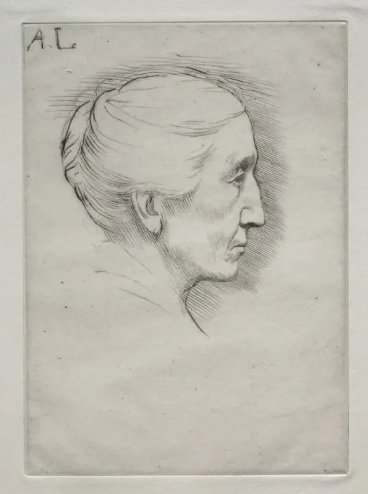 Framed Print : Portrait of Mme. Emily Hughes (1st Plate). Creator: Alphonse Legros (French, 1837-1911) Framed Print : Portrait of Mme. Emily Hughes (1st Plate). Creator: Alphonse Legros (French, 1837-1911)