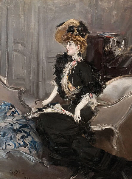Portrait of Mme. R. L. 1901. Creator: Boldini, Giovanni (1842-1931)