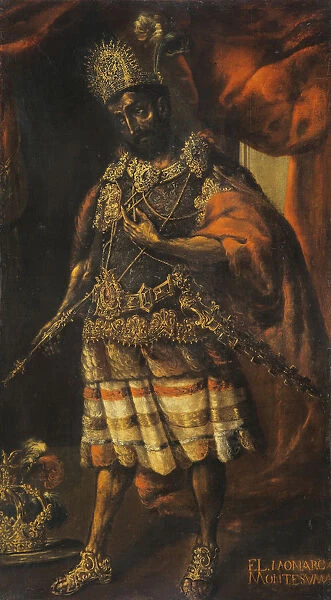 Portrait of Moctezuma II, 17th century. Artist: Anonymous