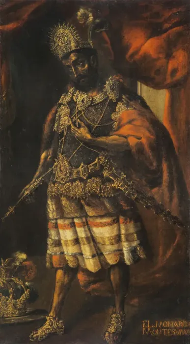 Framed Print : Portrait of Moctezuma II, 17th century. Artist: Anonymous Framed Print : Portrait of Moctezuma II, 17th century. Artist: Anonymous