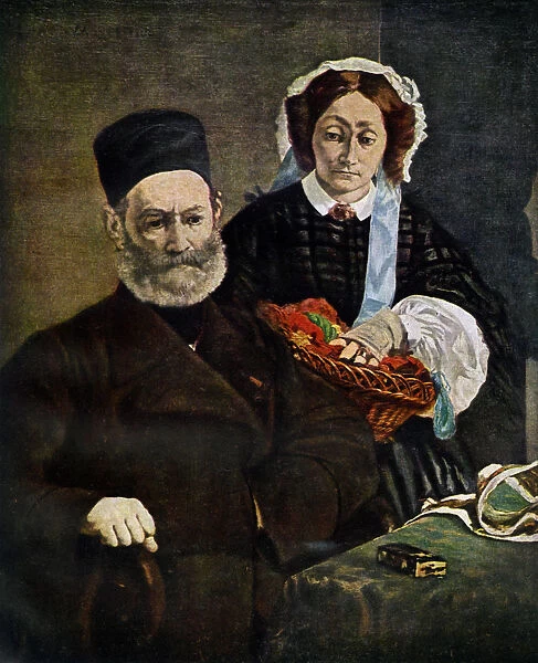Portrait of Monsieur and Madame Auguste Manet, 1860 (1938). Artist: Edouard Manet