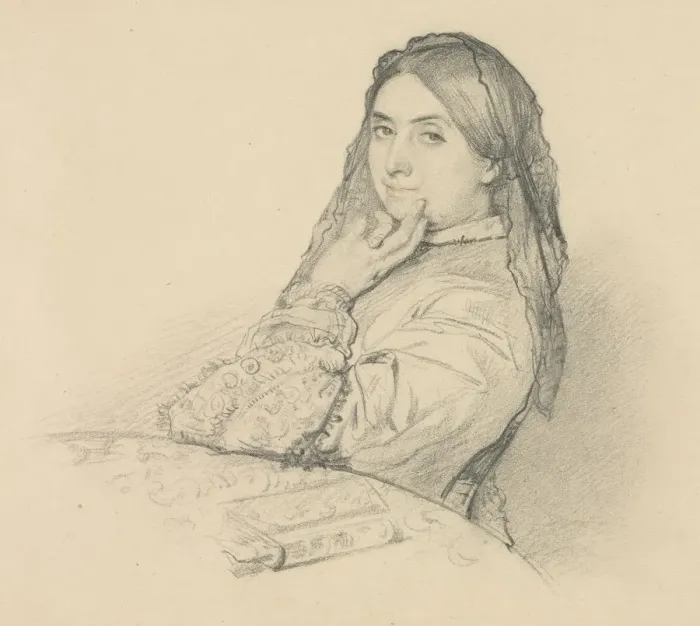 Framed Print : Portrait of his Mother, 1851. Creator: Henri Lehmann (French, 1814-1882) Framed Print : Portrait of his Mother, 1851. Creator: Henri Lehmann (French, 1814-1882)
