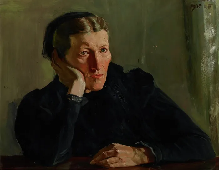 Framed Print : Portrait of Mother, before 1905. Creator: Wincenty Wodzinowski Framed Print : Portrait of Mother, before 1905. Creator: Wincenty Wodzinowski