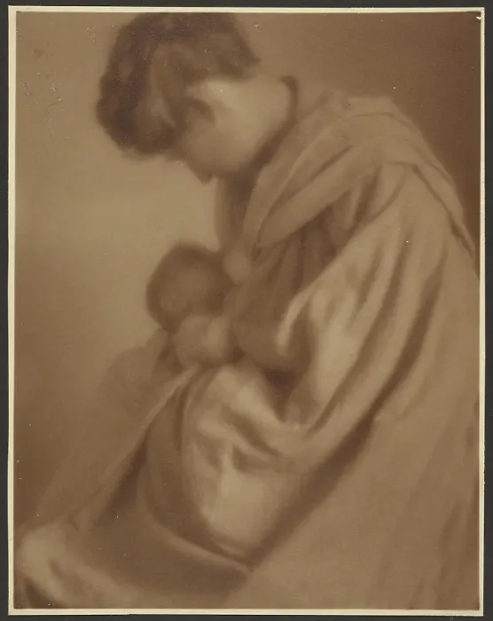 Framed Print : Portrait of a Mother and Baby, 1907-1943. Creator: Louis Fleckenstein Framed Print : Portrait of a Mother and Baby, 1907-1943. Creator: Louis Fleckenstein
