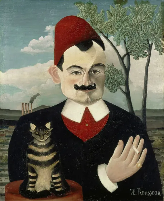 Framed Print : Portrait of Mr. X (Pierre Loti), 1906. Creator: Rousseau, Henri Julien Félix (1844-1910) Framed Print : Portrait of Mr. X (Pierre Loti), 1906. Creator: Rousseau, Henri Julien Félix (1844-1910)