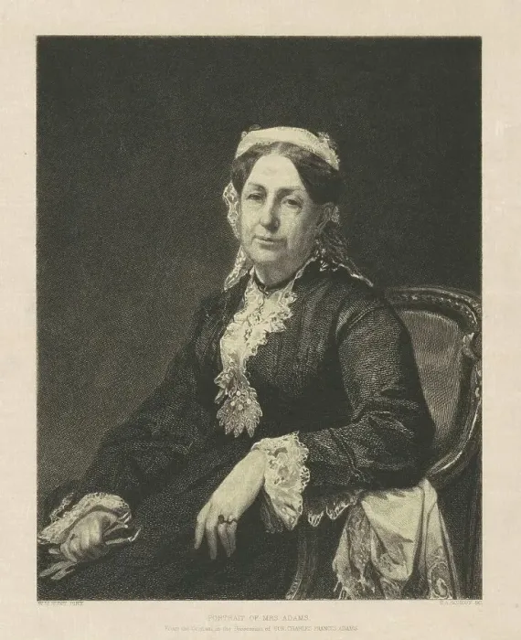 Framed Print : Portrait of Mrs. Adams, 1880. Creator: Stephen Alonzo Schoff Framed Print : Portrait of Mrs. Adams, 1880. Creator: Stephen Alonzo Schoff