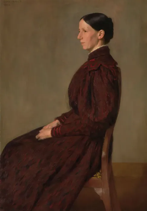 Framed Print : Portrait of Mrs. Anna Dick, 1896. Creator: Erik Werenskiold Framed Print : Portrait of Mrs. Anna Dick, 1896. Creator: Erik Werenskiold