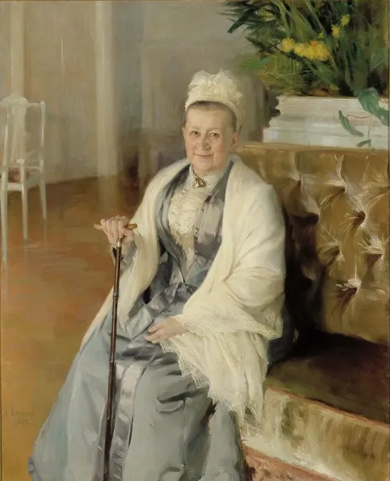 Framed Print : Portrait of Mrs. Anna Sinebrychoff, 1892. Creator: Albert Edelfelt Framed Print : Portrait of Mrs. Anna Sinebrychoff, 1892. Creator: Albert Edelfelt