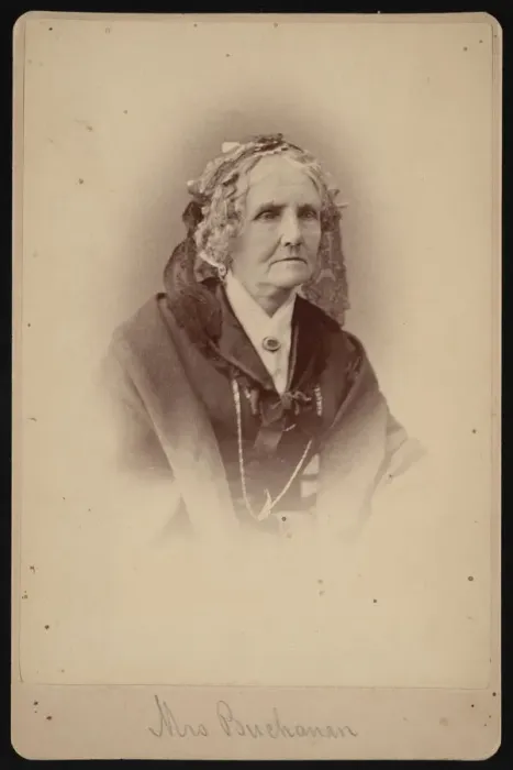 Framed Print : Portrait of Mrs. Buchanan, 1875. Creator: Samuel Montague Fassett Framed Print : Portrait of Mrs. Buchanan, 1875. Creator: Samuel Montague Fassett