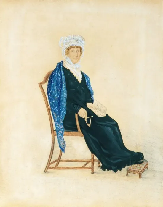 Framed Print : Portrait of Mrs. Crofts, ca. 1815-30. Creator: Unknown Framed Print : Portrait of Mrs. Crofts, ca. 1815-30. Creator: Unknown