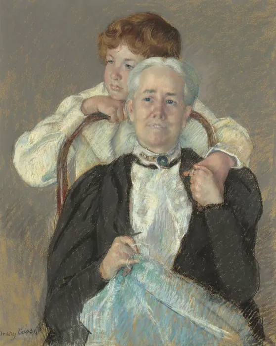 Framed Print : Portrait Of Mrs. Cyrus J. Lawrence With Her Grandson R. Lawrence Oakley, c1898. Creator: Mary Cassatt Framed Print : Portrait Of Mrs. Cyrus J. Lawrence With Her Grandson R. Lawrence Oakley, c1898. Creator: Mary Cassatt