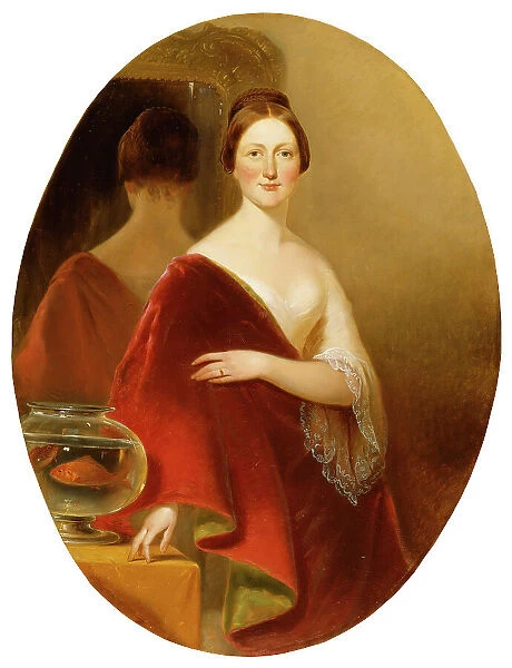 Portrait of Mrs. Decatur Howard Miller (Eliza Credilla Hare), c1850. Creator: Alfred Jacob Miller