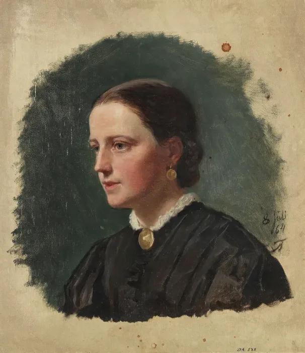 Framed Print : Portrait of Mrs. Duus, 1864. Creator: Adolph Tidemand Framed Print : Portrait of Mrs. Duus, 1864. Creator: Adolph Tidemand