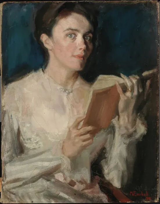 Framed Print : Portrait of Mrs E. Gadolin-Lagervall, 1901. Creator: Magnus Enckell Framed Print : Portrait of Mrs E. Gadolin-Lagervall, 1901. Creator: Magnus Enckell