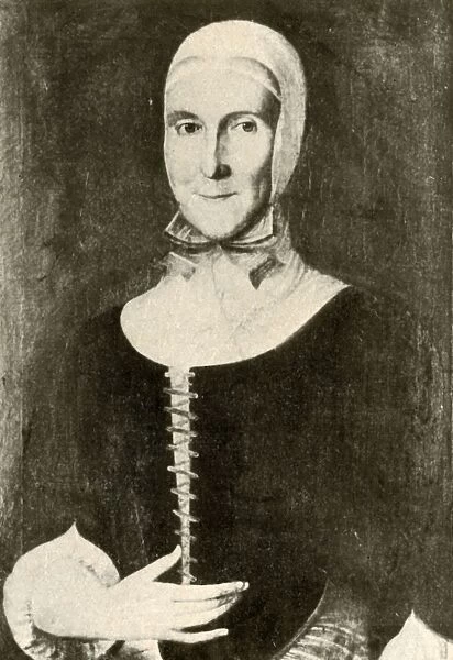 Portrait of Mrs. Elisabeth Boehler in the Moravian settlement, Pennsylvania, 1787, (1937)