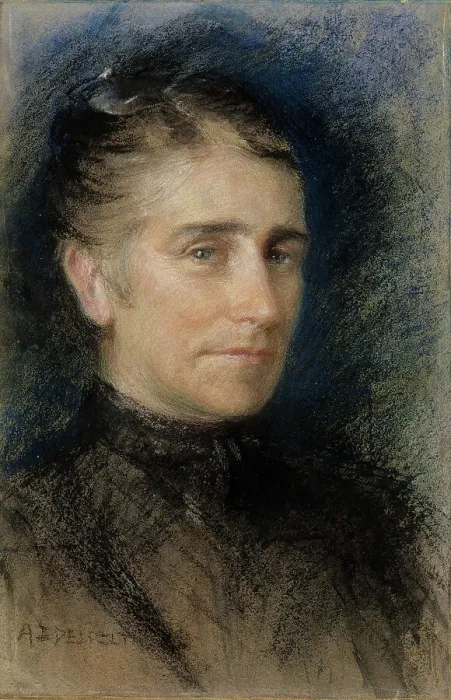 Framed Print : Portrait of Mrs. Emilie Krohn, 1893. Creator: Albert Edelfelt Framed Print : Portrait of Mrs. Emilie Krohn, 1893. Creator: Albert Edelfelt