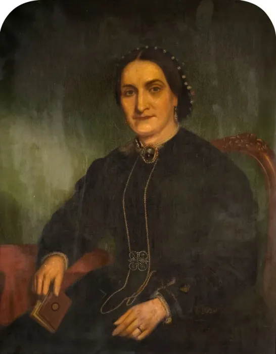 Framed Print : Portrait of Mrs George Haynes, 1850-1900. Creator: Jonathon Pratt Framed Print : Portrait of Mrs George Haynes, 1850-1900. Creator: Jonathon Pratt
