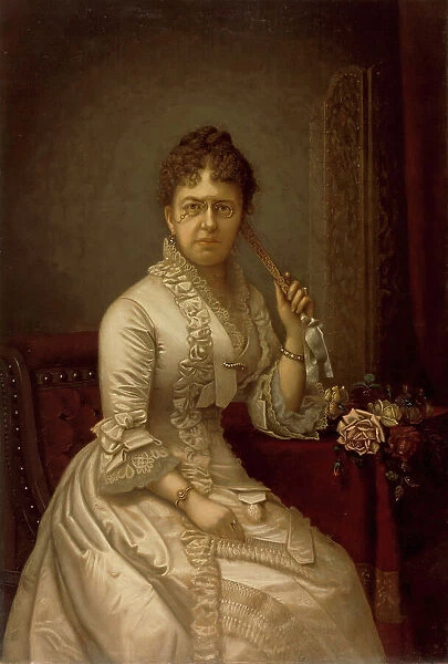 Portrait of Mrs. Guilford Wiley Wells, c1886. Creator: Albert Jenks