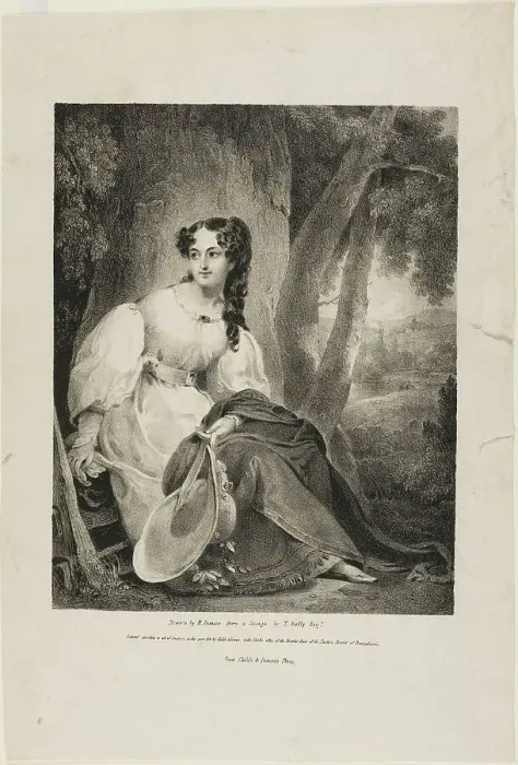 Framed Print : Portrait of Mrs. Henry Inman, 1831. Creator: Henry Inman Framed Print : Portrait of Mrs. Henry Inman, 1831. Creator: Henry Inman