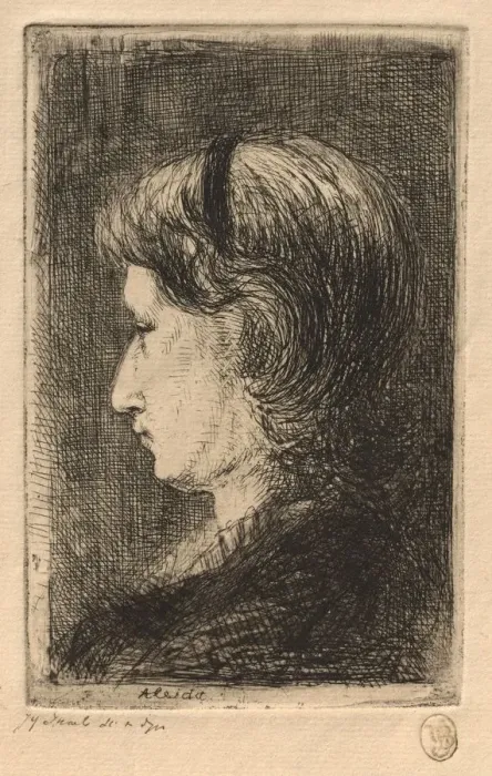 Framed Print : Portrait of Mrs. Israels, 1875. Creator: Jozef Israels (Dutch, 1824-1911) Framed Print : Portrait of Mrs. Israels, 1875. Creator: Jozef Israels (Dutch, 1824-1911)