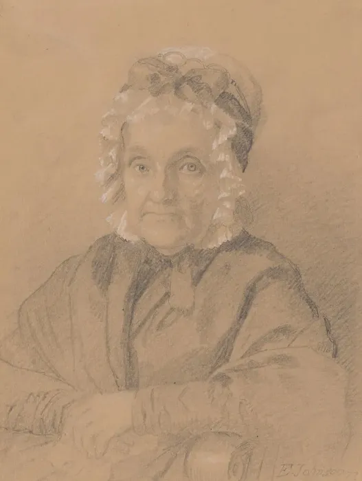 Framed Print : Portrait of Mrs. Jeremiah Chandler, 1847. Creator: Eastman Johnson Framed Print : Portrait of Mrs. Jeremiah Chandler, 1847. Creator: Eastman Johnson