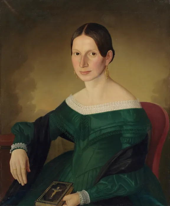 Framed Print : Portrait of Mrs. Juppova, 1845. Creator: Jozef Bozetech Klemens Framed Print : Portrait of Mrs. Juppova, 1845. Creator: Jozef Bozetech Klemens